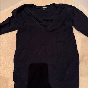 Express Midnight Black Knit Top